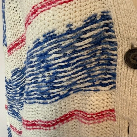 Vintage Abercrombie & Fitch Striped Blue, Pink and White Women's Sweater Size S - Picture 5 of 10